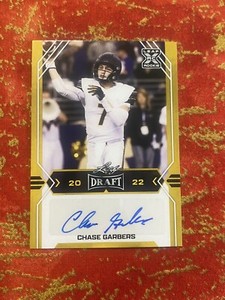 2022 Leaf Draft Auto Gold Chase Garbers #BA-CG1 Rookie Auto RC Las Vegas Raiders