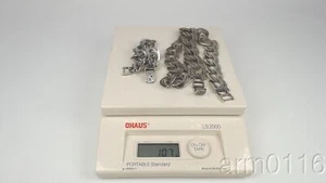 STERLING SILVER 925 MARCASITE BRACELET NECKLACE JEWELRY SET JUNK SCRAP 107 GRAMS - Imagen 1 de 10