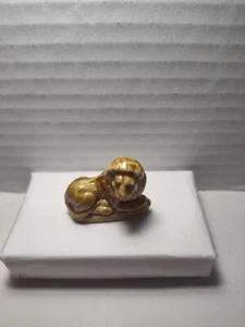 Wade Whimsies Tan Male Lion Noahs Ark Figurine Red Rose Tea England - Picture 1 of 2