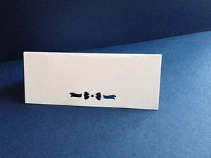 50 white Bow wedding place name cards - Picture 1 of 1