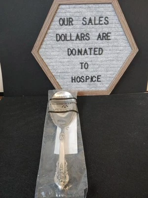 NEW Wallace Grande Baroque Sterling Silver Rice / Serving Large Spoon 9.75"  - Image 1 of 4