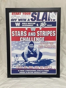 GERAHMTES 12x16 WWE Poster - Yokozuna Stars and Stripes Challenge 4. Juli 1993 NEU - Bild 1 von 4
