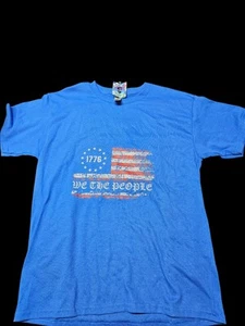 Gildan Youth Blue 1776 We The People Graphic T-Shirt Girls Boys Kids July 4th - Picture 1 of 2