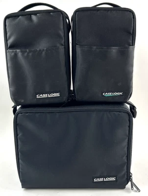 Lot of 3 CASE LOGIC CD DISC DVD JEWEL CASES TRAVEL SOFT SIDED CARRY CASE - Image 1 of 4