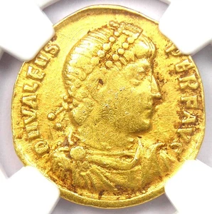 Valens AV Solidus Gold Roman Coin 364-378 AD - Certified NGC VF - Rare Coin! - Picture 1 of 4