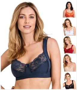 Miss Mary of Sweden Lovely Lace Bra Full Cup Soft Cup Comfy Womens Lingerie 2105 - Picture 1 of 28