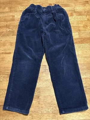 Pantalones de pana POLO Ralph Lauren azul frente plano cintura elástica clásicos niños 8 Foto 1 de 4