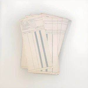 50 Time Cards Vintage Office Supplies Junk Journal Ephemera Xtra Heavy Cardstock - Picture 1 of 3