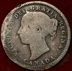 1888 Canada 10 Cents Silver Foreign Coin - Picture 1 of 2