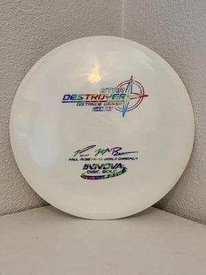 NEW White Innova Star Destroyer 175g 4x Champion Paul McBeth Party Time Foil - Image 1 of 2