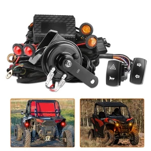 LED UTV Turn Signal Lights w/ Horn & Switch For Can-Am Commander Deluxe Defender - Picture 1 of 16