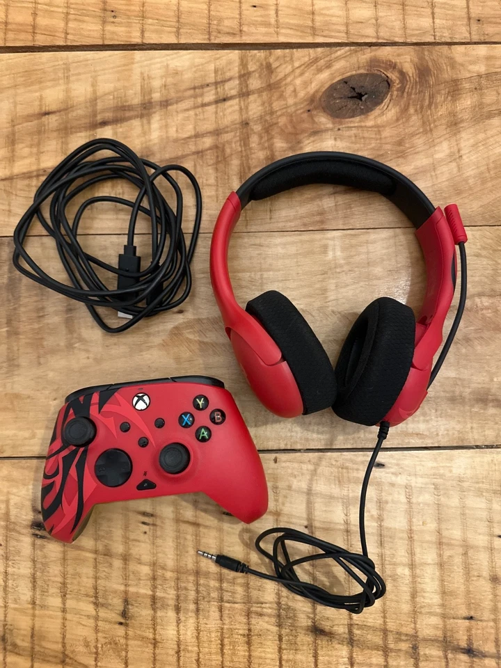 PDP Spirit Red Bundle: REMATCH Advanced Wired Controller & AIRLITE Wired XBOX/PC - Image 1 of 1