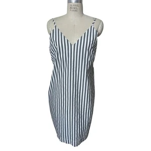 Everlane Sommerkleid gestreift grau & weiß Baumwolle Träger Größe 6 - Bild 1 von 5