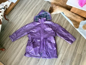 Classic Totes Vintage Flannel Lined PVC Raincoat Unisex purple XL - Picture 1 of 6