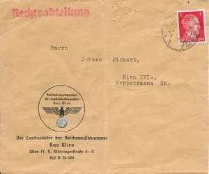 1941 Ostmark Gau Vienna direttore nazionale Reichsmusikkkammer Reichskulturkammer diritto - Foto 1 di 1