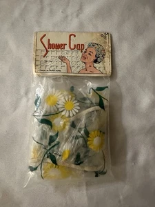 Vintage 1960’s Shower Cap Daisy Pattern Sealed In Package NOS - Bild 1 von 4