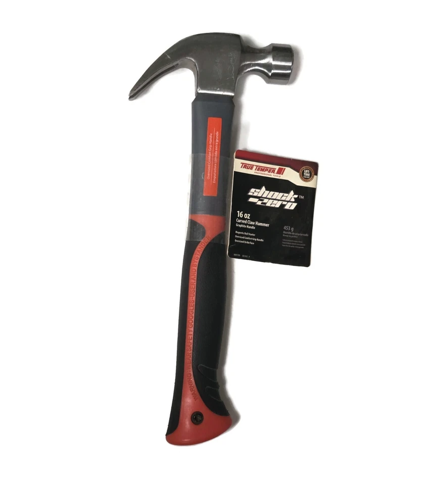 True Temper Hammer - Shock Zero Graphite Handle Rip Claw Hammer 16 oz - 8881700 - Image 1 of 1