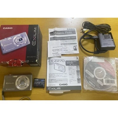 CASIO EXILIM EX-Z270 gray compact digital camera photo hobby 10037596A memory - Image 1 of 4