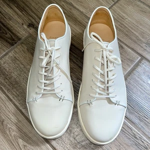 Crown Northhampton Harlestone Derby Off White Sneaker in pelle da uomo 10,5 / UK 9,5 - Foto 1 di 8