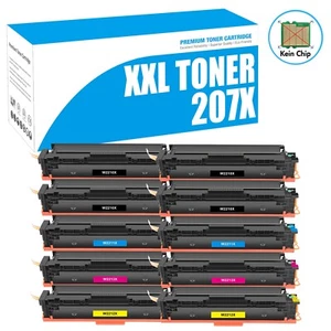 10 Toner für HP 207X W2210X-W2213X Laserjet Pro MFP M283fdn MFP M282nw Kein Chip - Photo 1/3