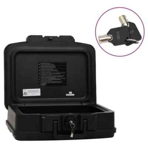 Safe Box Fireproof Waterproof Security Deposit Document Box Black vidaXL - Picture 1 of 12