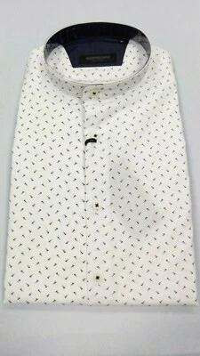 CAMICIA UOMO COLLO COREANA SORBINO SLIM MANICA LUNGA TAGLIA XXL CORRIERE ESPRES - Immagine 1 di 2