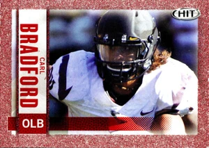 SAGE-HIT RED Carl Bradford RC PACKERS 49ERS XFL ROUGHNECKS ASU SUN-DEVILS - Picture 1 of 1