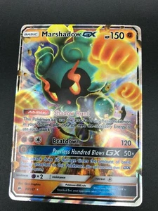 Marshadow GX ULTRA RARE pokemon card TCG 80/147 Burning Shadows NM Holo 2017 - Picture 1 of 2