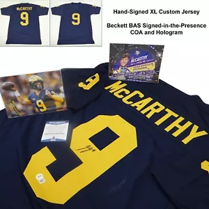 J.J. McCarthy Michigan Wolverines Autographed Signed Custom Jersey w/BAS COA - Picture 1 of 10