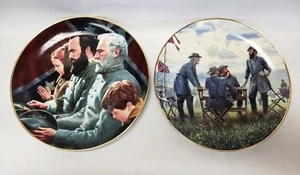 Danbury Mint Jackson and Lee Legends In Gray 2 Plates - Picture 1 of 5