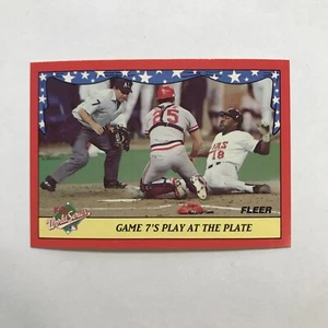 1988 FLEER #11 GAME 7'S PLAY AT THE PLATE WORLD SERIES MINNESOTA TWINS - Picture 1 of 2