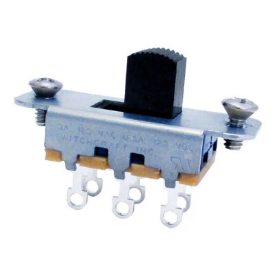 Switchcraft On/On DPDT Slide Switch Jaguar/Jazzmaster Style Pickup Selector (Bl… - Image 1 of 3