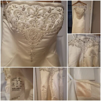 Vestido de novia La Sposa marfil línea A Foto 1 de 4