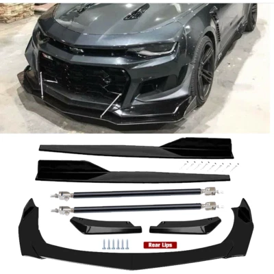 Front Rear Bumper Lip Spoiler Splitter Body Kit Side Skirt For Chevrolet Camaro - Изображение 1 из 4