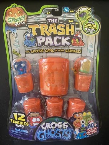 The Trash Pack Spooky Series Gross Ghosts 12 Pack Trashies 6 Orange Cans Cover