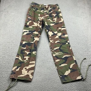 Urban Outfitters Pants Womens 2 (27x27) Woodland Camouflage Camo Cargo Tie Ankle - Picture 1 of 12