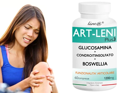 GLUCOSAMINA CONDROITINA boswellia ART-LENI Plus3 Line@ - 60 CPR - ARTICOLAZIONI - Imagen 1 de 4