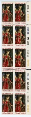 US 1363 Christmas Angel Gabriel Plate Block 30026 Mail Early Pane of 10 - Image 1 of 2