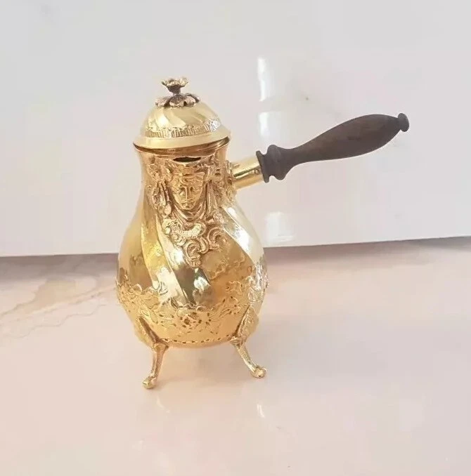 Verseuse Chocolatière En Argent Massif Vermeil Mercure d'or Empire  - Photo 1/4