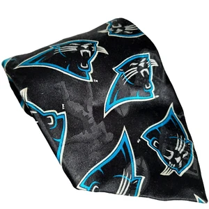 Carolina Panthers Tie Logo Team NFL Football 100% Silk USA Necktie Black - Picture 1 of 6