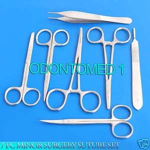 7 PC O.R GRADE MINOR SURGERY SUTURE SET KIT INSTRUMENTS DS-748 - Picture 1 of 3