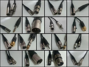 Mini xlr 3 pin cavo audio sennheiser 3,5 mm, 6,5 mm spina cavo microfono TA3M TA3F - Foto 1 di 22