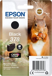 Epson 378 Black Squirrel Genuine, Claria Photo HD Ink Cartridge, Black - Picture 1 of 11
