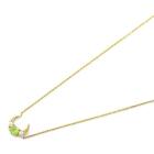 Star Jewelry Authentic Necklace Green Moon Pendant Peridot K18yellow Gold Plated