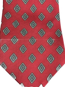 Corbata de hombre Oak Creek diamante geométrico italiano nueva con etiquetas - Imagen 1 de 5