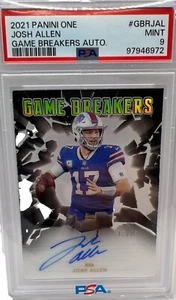 2021 Panini One Josh Allen Game Breakers Auto /50 #GBR-JAL PSA 9 Bills - Picture 1 of 4