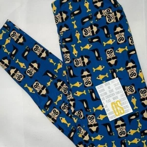 NEU!!! Panda OS Leggings LuLaRoe one size fish blue - Bild 1 von 5