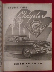REVUE TECHNIQUE CHRYSLER V8 5.4 C 52 C 53 C 54 C55 Rta SOMUA JL 17 15 8.6 9.35 L - Picture 1 of 14