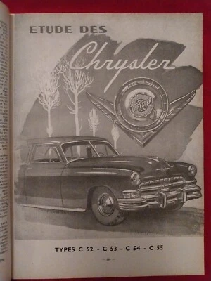 REVUE TECHNIQUE CHRYSLER V8 5.4 C 52 C 53 C 54 C55 Rta SOMUA JL 17 15 8.6 9.35 L - Photo 1/4