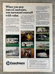 Coachmen Recreational Vehicle RV Camper Trailer Motor Home 1976 Vintage Print Ad - Picture 1 of 1